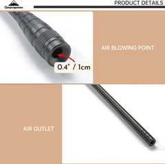 Pocket Bellows Fire Bellows Stainless Steel Camping Blow Fire Tube by Mouth Tele