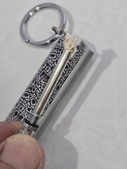 2pc Permanent Match Keychain Lighter Set Crocodile Skin Pattern Boxed NEW