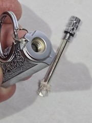 2pc Permanent Match Keychain Lighter Set Crocodile Skin Pattern Boxed NEW