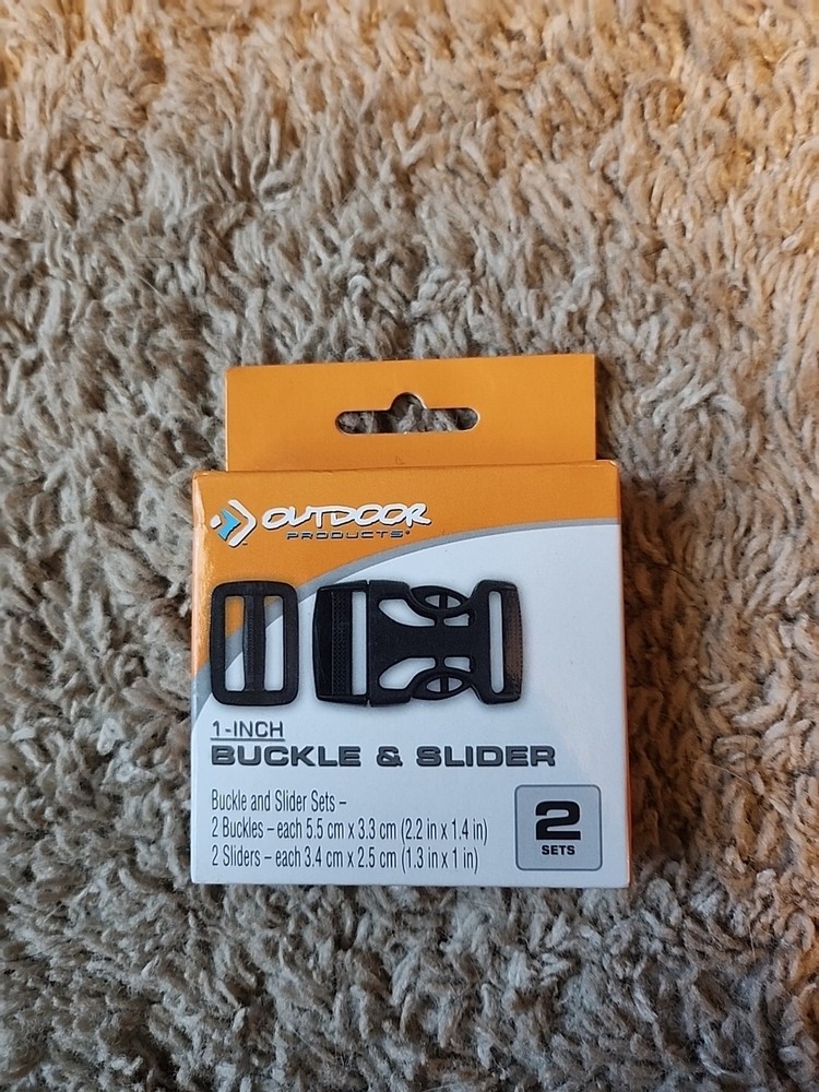 Outdoor Products Buckle & Slider 1″ 2 Sets Per Box CAR100WM-000