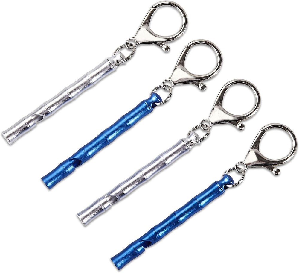 Whistle for Teachers Coaches 4 Pack, Whistles Emergency with Keychain for