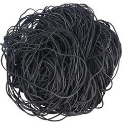AMUU Rubber Bands Size #117A 200pcs Large for Trash Cans Black