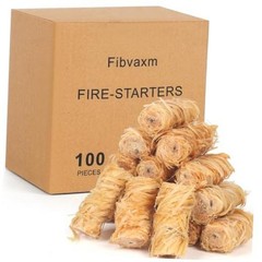 100 Counts Fire Starter, for Campfires, Fireplace, BBQ, Fire Pit, Pizza Oven,
