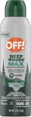 OFF Deep Woods Max Insect Repellent Bug Long Last Protection Aerosol 5oz 3pk
