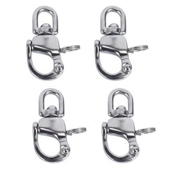 2 PCS Swivel Eye Snap Shackle Quick Release Marine Rigging 31/2 Inch Boat