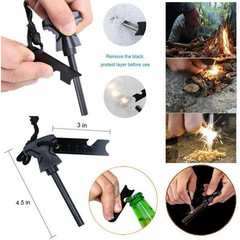 12 in 1 Outdoor Emergency Survival Equipment Mountaineering Camping Toolbox Port