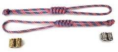 Paracord Lanyard/Keychain 550 (Flag U.S.A.) Nordic Runes – 3 Variations (2 Pack)