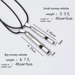 Titanium Emergency Whistle Loud Portable Keychain Necklace Whistle EDC Keyring f