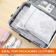 Kimmama Laundry Bag Mesh Wash Bags, Washing Machine 4XXL(24×24″), White