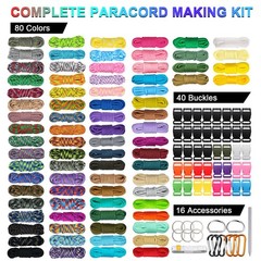 WEREWOLVES Paracord 550 Combo Crafting Kits with Instruction- 80 Colorful