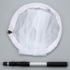 RESTCLOUD Large Insect and Butterfly Net with 14″ Ring, 36″ Handle, White