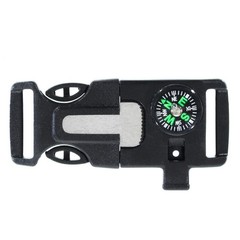 Whistle Buckle with Flint Scraper Compass for Outdoor Camping Hiking Paracord…