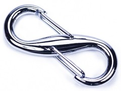 Chrome Large S-Clips – Heavy-Duty Dual-Gate Clips for Keys, Gear & Paracord