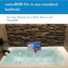 waterBOB Bathtub Emergency Water Storage Bladder Up To 100 100 Gallons, Clear