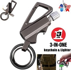 2025 Outdoor Survival Permanent Match Infinity Lighter with Multitool Keychain