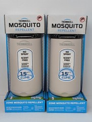 2 Thermacell Patio Shield Mosquito Repellers, 2 Fuel Cartridge, 6 Repellent Mats