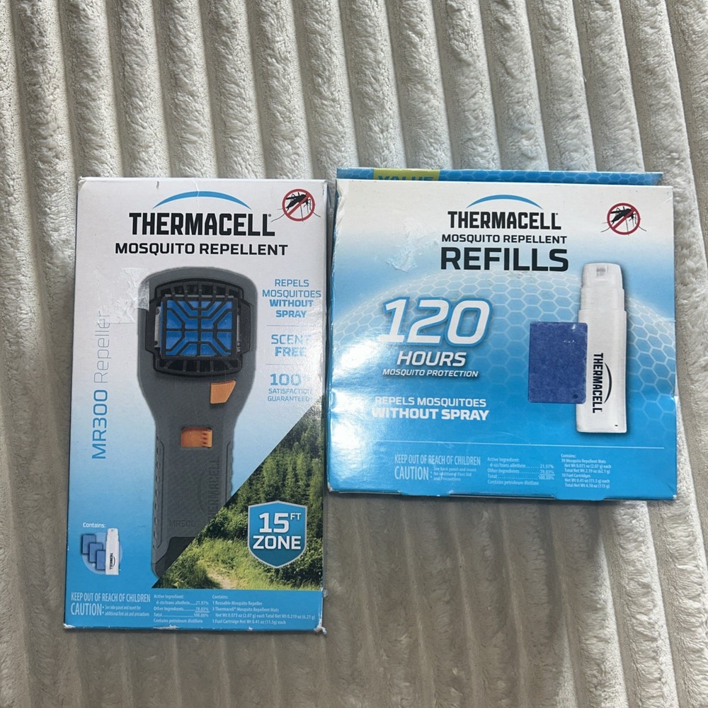 Thermacell Mosquito Repellent MR300 Portable Repellent Open box Plus Refills