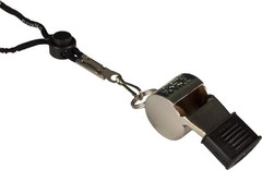 Superforce CMG Whistle Breakaway Lanyard Silver Sports Referee Coaches Safety