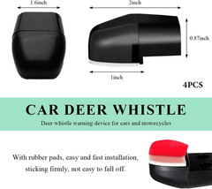 4 PCS Deer Whistles for Car, Deer Warning Whistle Wind Activated Safety Alert wi