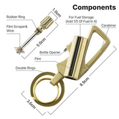 YUSUD 2 Pack Permanent Match Infinity Lighter with 6.24 inches, Grey and Gold