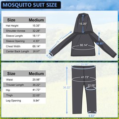 Mosquito Suit – Net Bug Mesh Pants & Jacket with Hood for Outdoor Protection …