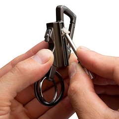 Charcoal Reusable Metal Keychain for Match Bottle Opener – Reusable