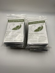 Lot of 12 Emergency Mylar Thermal Blankets 160x210cm Survival Space Blanket Bulk