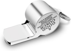 Stainless Steel Coach Whistle with Lanyard Loud 120db Referee Training Emergency