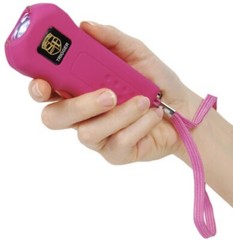 Stun Master POLICE PINK MINI Stun Gun 4.8 Milliamp Rechargeable LED FLASHLIGHT
