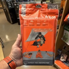 SOL Sport Utility Emergency Blanket 5×7 Waterproof Windproof Reflective Orange