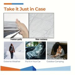 60pcs x Emergency Mylar Thermal Blankets, For First Aid Rescue Water/Wind Resist