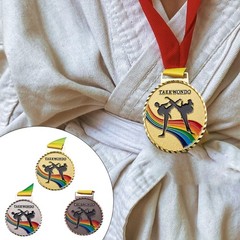 Award Medals Gold Silver Bronze Medals with Neck Ribbon, Kid Teens Reward Medals