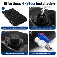 ZXZYHFTY Water Storage Bladder 330L 87Gal Black