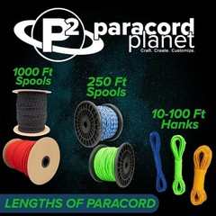 Reflective 550lb Paracord – 7 Strand 50 ft Electric Blue W/ Reflective Tracers