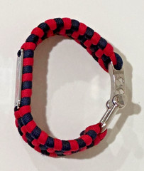 America 250 Adjustable Paracord Emergency Survival Bracelet w/USA Flag Tag