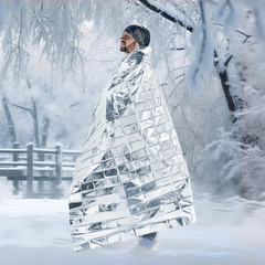 Emergency Mylar Thermal Blankets,Space Blanket Survival Kit Camping Blanket, Per