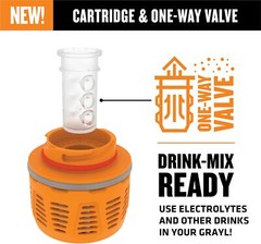 Grayl GeoPress Portable Water Purifier Bottle Outdoor Survival 24oz