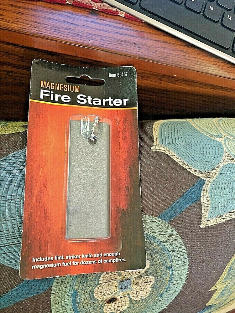 Magnesium Fire Starter Camping Backpacking Survival Flint Steel Camp Emergency