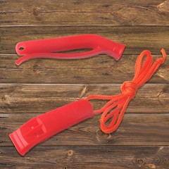AUGSUN 10 Pcs Safety Whistle Marine Whistle Plastic Whistles with Lanyard for Em