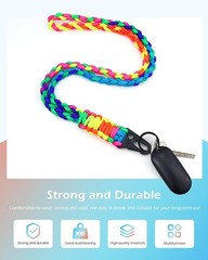 Heavy Duty Neck Lanyard Keychain for Men Women Outdoor Survival, Parachute Ro…