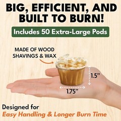 Waterproof and Safe Cooking Fire Starter Pods – 50 Count for Grills & Campfires