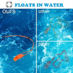 Hipat Emergency Whistle, Super Loud Floating Whistle with Lanyard, Ideal for Boa