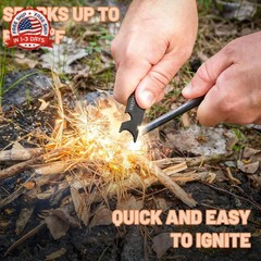 Fire Starter Ferro Rod, 4 Inch Flint and Steel Survival Kit, Flint Fire Starter