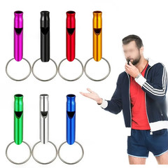 1pc Emergency Whistle with Keychain, Aluminum Emergency Survival Whistle