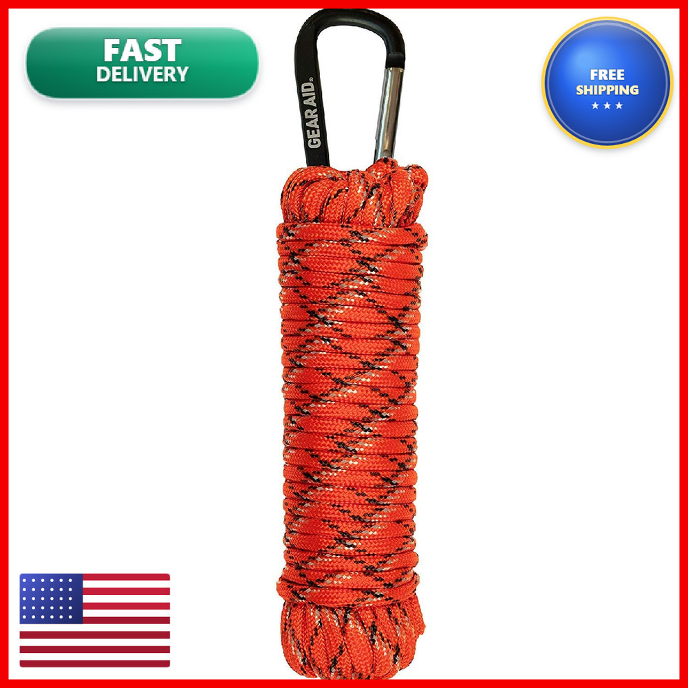 Gear Aid 550 Paracord And Carabiner 7 Strand Utility Cord For Camping And