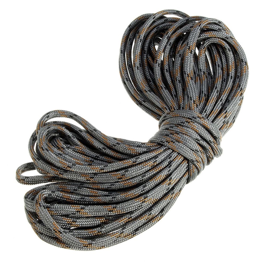 7 Rope Paracord Parachute Rope Camping Survival Color: Grey Camo5751