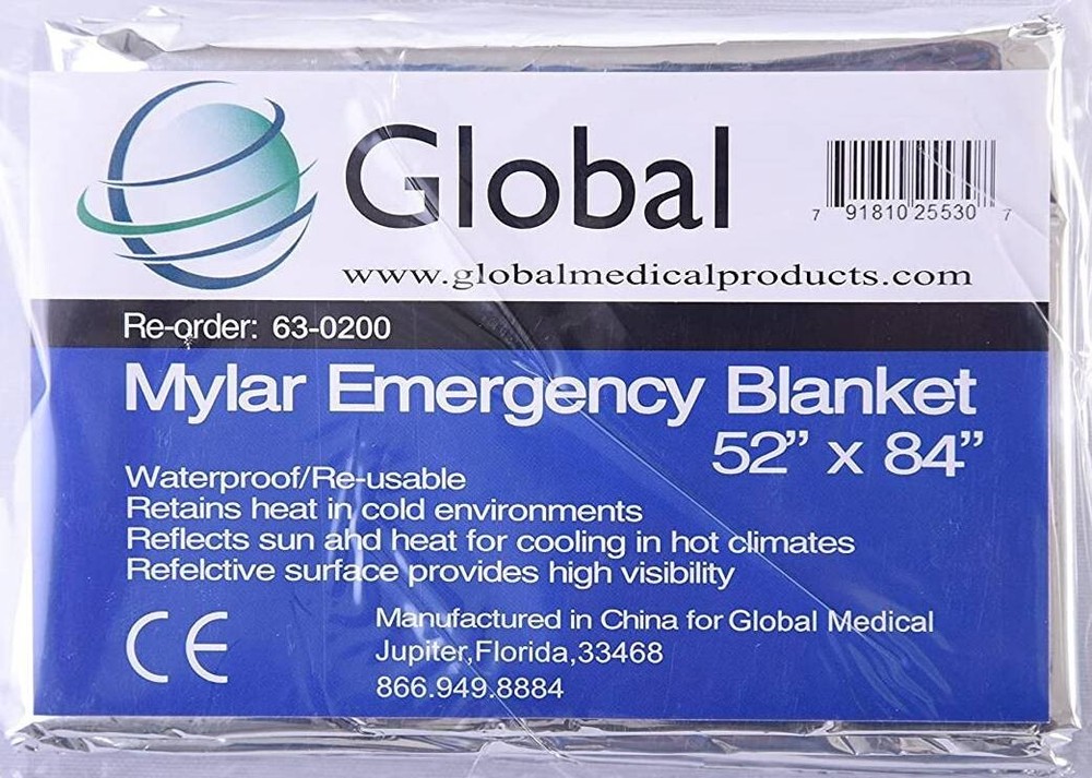 Thermal Emergency Rescue Space Mylar Blanket 84 x 52