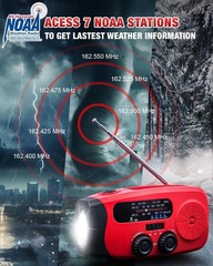 Emgykit Hand Crank Radio with LED Flashlight & SOS Function