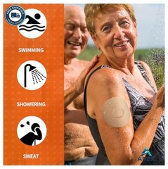 Sensor Covers Waterproof 20 Count Breathable Sweatproof Adhesive Patches for