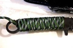 PARACORD LANYARD KNIFE GREEN 4″ BLADE